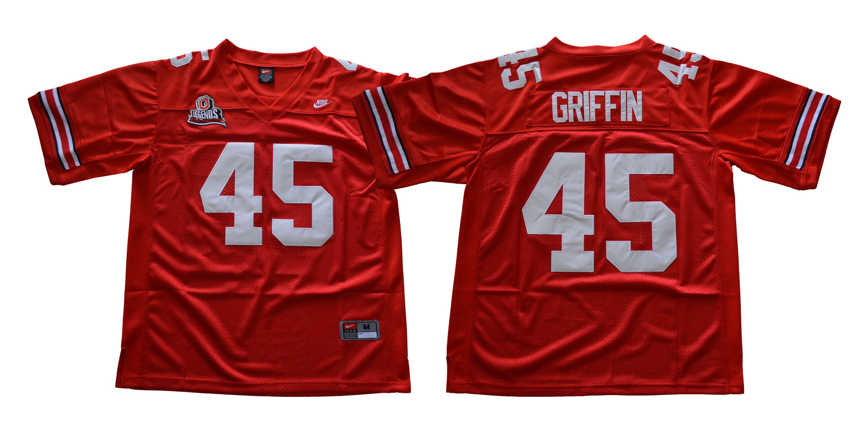 Men Ohio State Buckeyes #45 Griffin Red Throwback Nike NCAA Jerseys